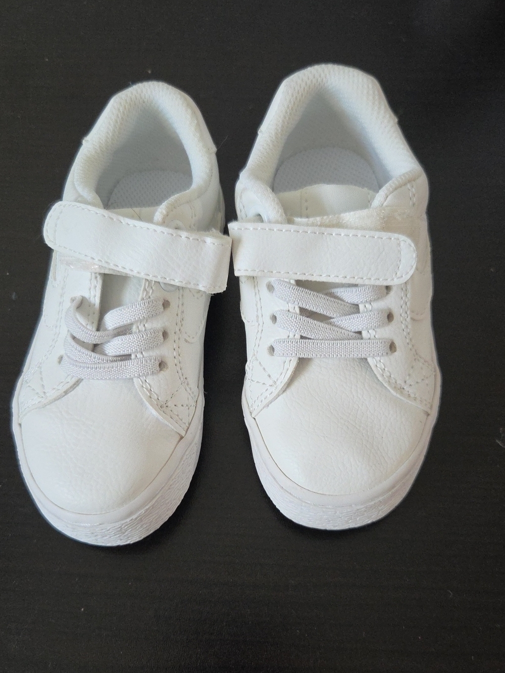 Kids White Velcro Sneakers